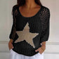 💥Women's Fashion Round Neck Crochet Knit Fishnet Top🤩