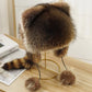❄️New Year Sale❄️ Raccoon Tail Fur Parent-Child Plush Hat