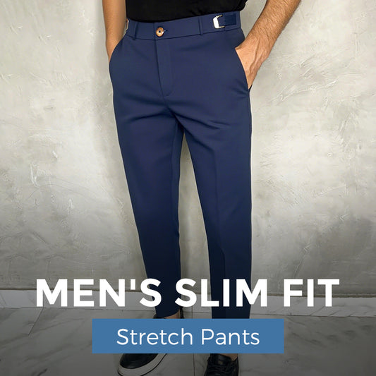 ⏰ LAST DAY 50% OFF! Men's Stretch Slim Fit Pants – Skinny But Comfy