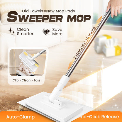 💦Last Day Sales 50% OFF🧹Disposable Dust Mop with 4 Reusable Cloths