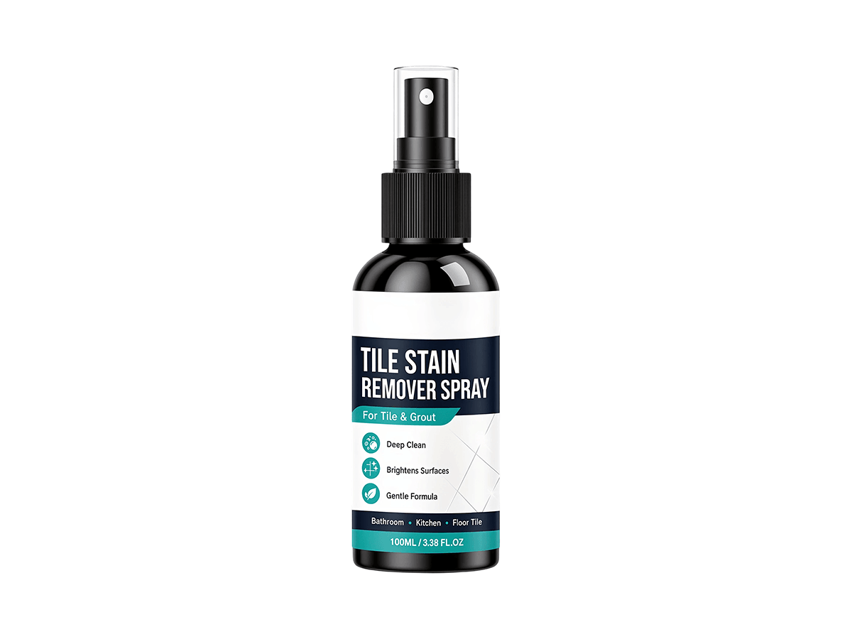 Original 100ml Tile Stain Remover Spray black bottle with white and turquoise label