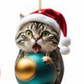 🎄😻Cat Christmas tree ornament✨Hanging cat ornaments