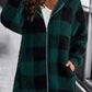 🍁HOT SALE🍁 Women Oversized Hoodie Plaid Loose Overcoat