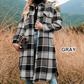 🔥HOT SALE🔥Women's Plaid Print Long Sleeve Warm Tweed Coat