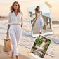 📢📢50% OFF !!!⏰Women's  Elastic Waist Cotton Linen Wide Leg Pants