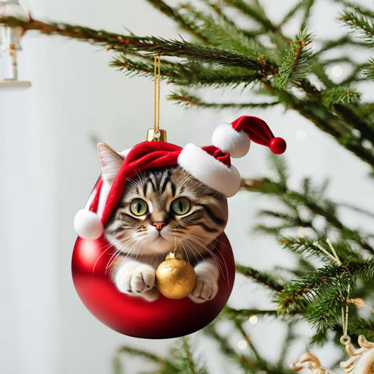 🎄😻Cat Christmas tree ornament✨Hanging cat ornaments