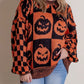 2024 Halloween Checkered Sweater