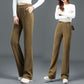 🍂 New Fall/Winter🍂  Women’s High-Waisted Velvet Straight Pants | Stylish Fleece-Lined Wide-Leg Trousers