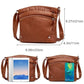 Soft Leather Messenger Multi Pocket Large Capacity Shoulder Bag