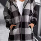 🍁HOT SALE🍁 Women Oversized Hoodie Plaid Loose Overcoat