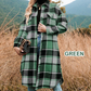 🔥HOT SALE🔥Women's Plaid Print Long Sleeve Warm Tweed Coat