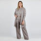 💜 LAST DAY PROMOTION 50%OFF 💜Elegant 3-piece set including long cardigan, top and pants💞