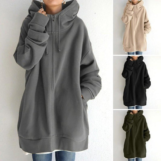 💖Women's Autumn/Winter Zipper Hooded Sweater