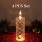 🔥Last Day 50% OFF🎁Set of 4 LED Crystal Candle Lights- Romantic Tabletop Night Lights