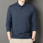 🍁HOT SALE🍁 Men's Solid Long Sleeve T-Shirt with Lapel