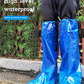 Thickened and lengthened waterproof portable rain shoe covers