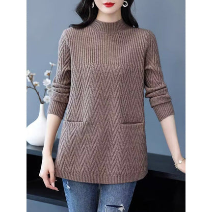 🌟Gift Choice - Women's Mid-Length Half Turtleneck Sweater