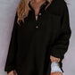 🌸Women’s Loose Solid Color Waffle Knit Shirt