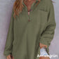 🌸Women’s Loose Solid Color Waffle Knit Shirt