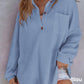 🌸Women’s Loose Solid Color Waffle Knit Shirt