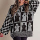 2024 Halloween Checkered Sweater