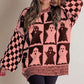2024 Halloween Checkered Sweater
