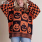 2024 Halloween Checkered Sweater