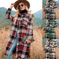 🔥HOT SALE🔥Women's Plaid Print Long Sleeve Warm Tweed Coat