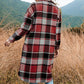 🔥HOT SALE🔥Women's Plaid Print Long Sleeve Warm Tweed Coat