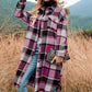 🔥HOT SALE🔥Women's Plaid Print Long Sleeve Warm Tweed Coat