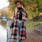 🔥HOT SALE🔥Women's Plaid Print Long Sleeve Warm Tweed Coat