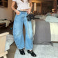 Women's Loose Wide-Leg Mid-Rise Pants