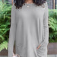 💥HOT SALE 💥Long Sleeve Thumbhole Sweater Pocket Tunic