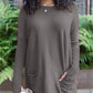 💥HOT SALE 💥Long Sleeve Thumbhole Sweater Pocket Tunic