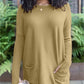 💥HOT SALE 💥Long Sleeve Thumbhole Sweater Pocket Tunic