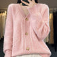 🍂 HOT SALE 50% OFF🍂 Women's Loose Slouchy Faux Cashmere Button Front Cardigan Sweaters