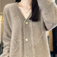 🍂 HOT SALE 50% OFF🍂 Women's Loose Slouchy Faux Cashmere Button Front Cardigan Sweaters