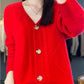 🍂 HOT SALE 50% OFF🍂 Women's Loose Slouchy Faux Cashmere Button Front Cardigan Sweaters