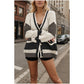 Women's Colorblock Knit Cardigan Sweater