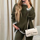 🔥50 % OFF🔥Solid Color Casual Knitted Two-piece Set