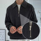 Men's Casual Solid Color Loose Fit Half-Zip Sweater