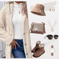🍁HOT SALE🍁Women's Warm Diamond Pattern Hooded Jacket