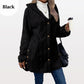 🍁HOT SALE🍁Women's Warm Diamond Pattern Hooded Jacket