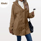🍁HOT SALE🍁Women's Warm Diamond Pattern Hooded Jacket