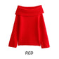 🍁2024 New Arrivals🍁Women's Off-Shoulder Relaxed Long Sleeve Sweater