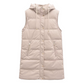 Warm PU Leather Long Hooded Vest