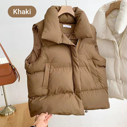 🔥Hot Sale🔥Women's Quilted Puffer Vest with Pockets