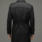 ❄️Winter Specials❄️ Men's Casual Zippered Lapel Trench Coat with Detachable Liner
