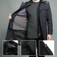 ❄️Winter Specials❄️ Men's Casual Zippered Lapel Trench Coat with Detachable Liner