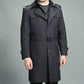 ❄️Winter Specials❄️ Men's Casual Zippered Lapel Trench Coat with Detachable Liner